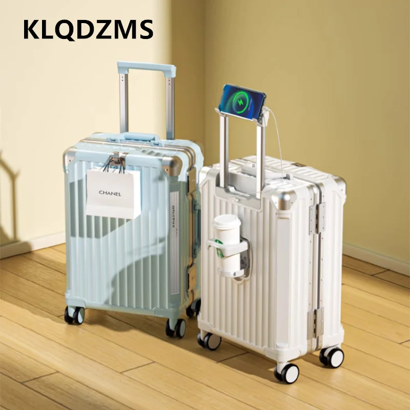 KLQDZMS Чемодан на колесах с алюминиевой рамой, посадочный ящик, многофункциональный чемодан на колесиках большой вместимости, 20 дюймов, 22 дюйма, 24 дюйма, 26 дюймов, багаж
KLQDZMS Чемодан на колесах с алюминиевой рамой, посадочный ящик, многофункциональный чемодан на колесиках большой вместимости, 20 дюймов, 22 дюйма, 24 дюйма, 26 дюймов, багаж