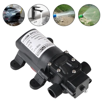 Watering Booster Ink Pump DC 12V6A Water Spray Car Wash Agricultural Electric Water Pump 6L/Min Micro High Pressure Diaphragm
