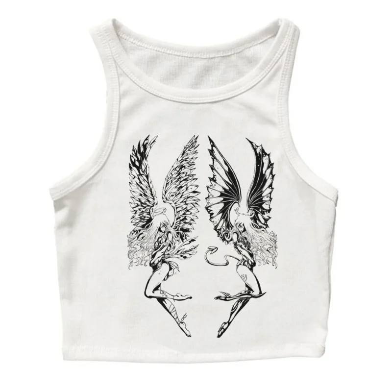 Tank Top fashion Women Punk vest 2000s Vintage Girls Gothic Fairycore Corset Grunge Tank Girls Slim vest Y2k Style pattern Print
Tank Top fashion Women Punk vest 2000s Vintage Girls Gothic Fairycore Corset Grunge Tank Girls Slim vest Y2k Style pattern Print