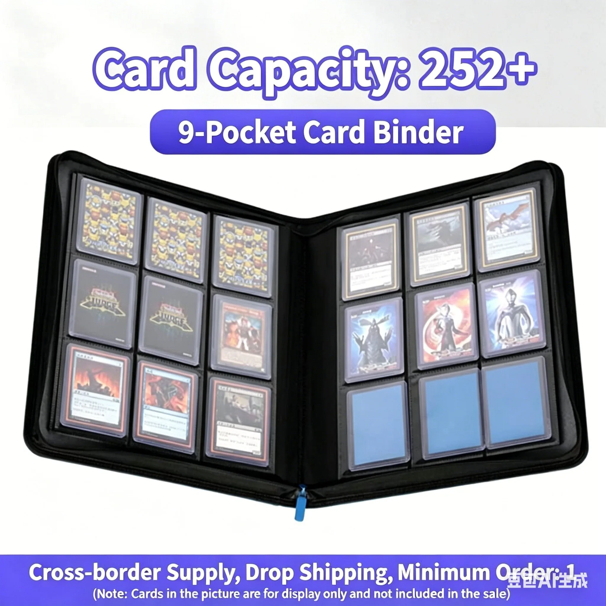 Jiugong grid 252+hard card holder book 35PT card holder PP transparent card storage book PTCG card
Jiugong grid 252+hard card holder book 35PT card holder PP transparent card storage book PTCG card