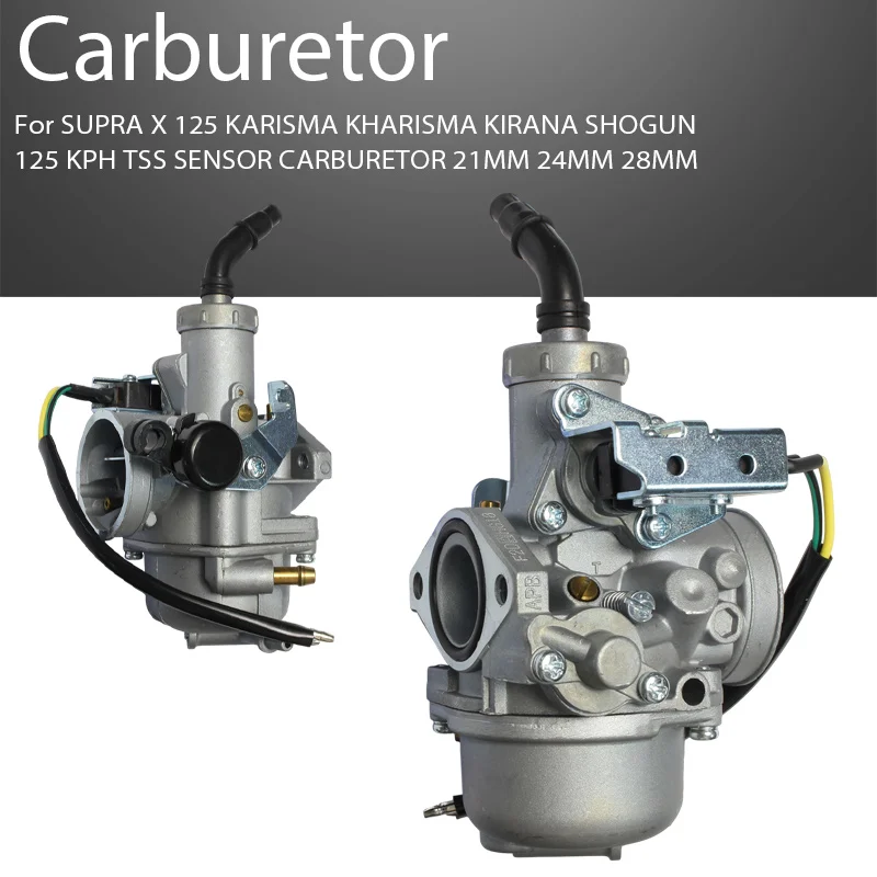Carburetor 21/24/28mm Fit Wave/W125/XRM/Future/Supra X/Karisma Kirana ANF/Innova125 KPH
Carburetor 21/24/28mm Fit Wave/W125/XRM/Future/Supra X/Karisma Kirana ANF/Innova125 KPH