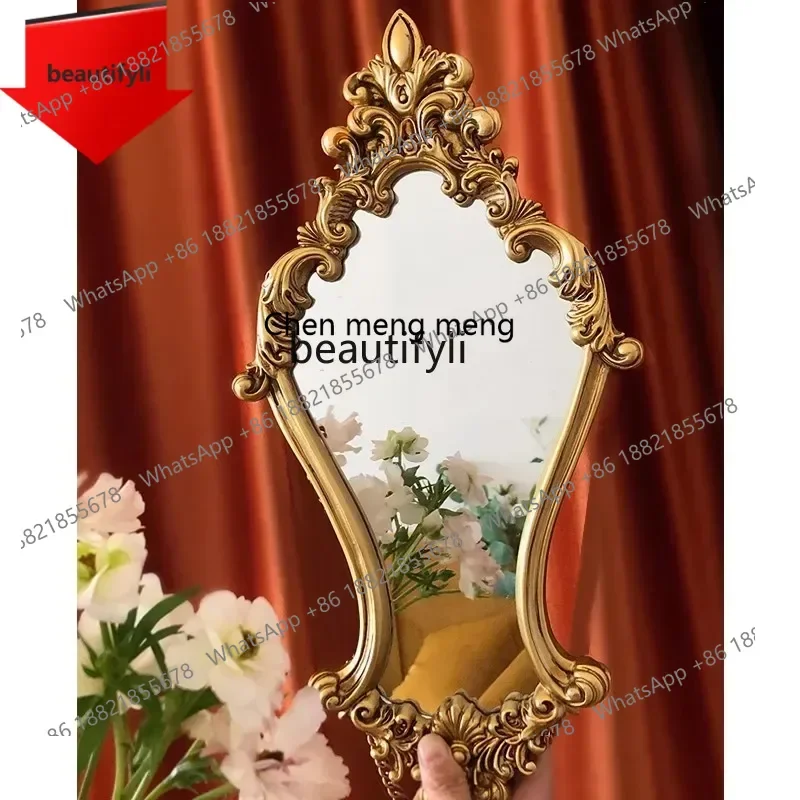 new Retro carved beauty mirror light luxury wall hanging European makeup mirror combination decorative painting with dressing mi
new Retro carved beauty mirror light luxury wall hanging European makeup mirror combination decorative painting with dressing mi