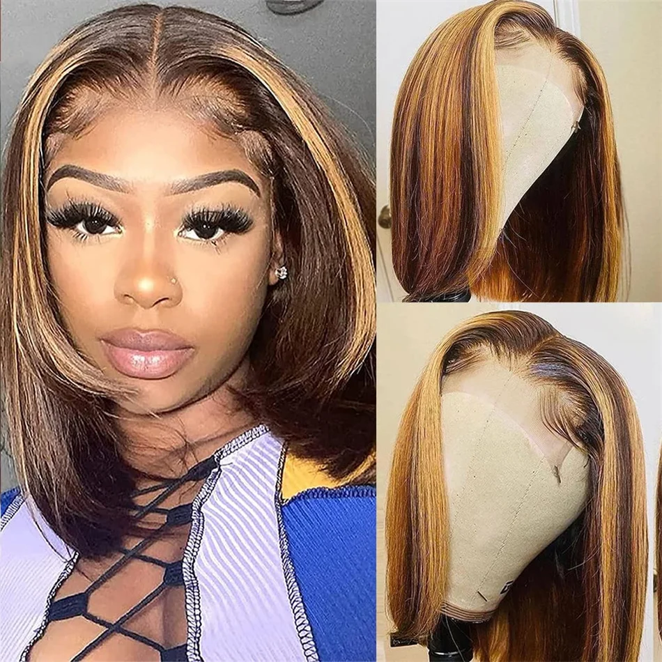 Highlight Human Hair Bob Wig Straight Lace Front Wig Human Hair Brazilian Short Bob Human Hair Wigs Pre Plucked For Women
Highlight Human Hair Bob Wig Straight Lace Front Wig Human Hair Brazilian Short Bob Human Hair Wigs Pre Plucked For Women