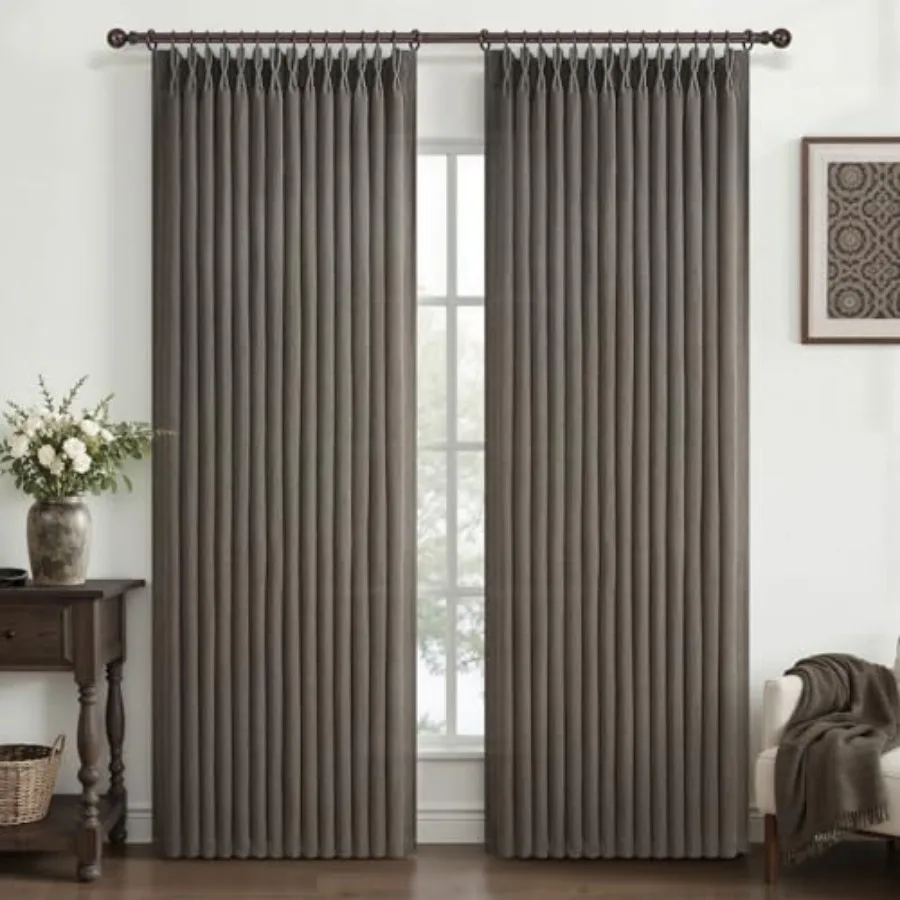 Pinch Pleated Semi Sheer Curtains 84 Inch Long for Living Room, Memory Trained Farmhouse Curtain Light Filtering Privacy Thick
Pinch Pleated Semi Sheer Curtains 84 Inch Long for Living Room, Memory Trained Farmhouse Curtain Light Filtering Privacy Thick