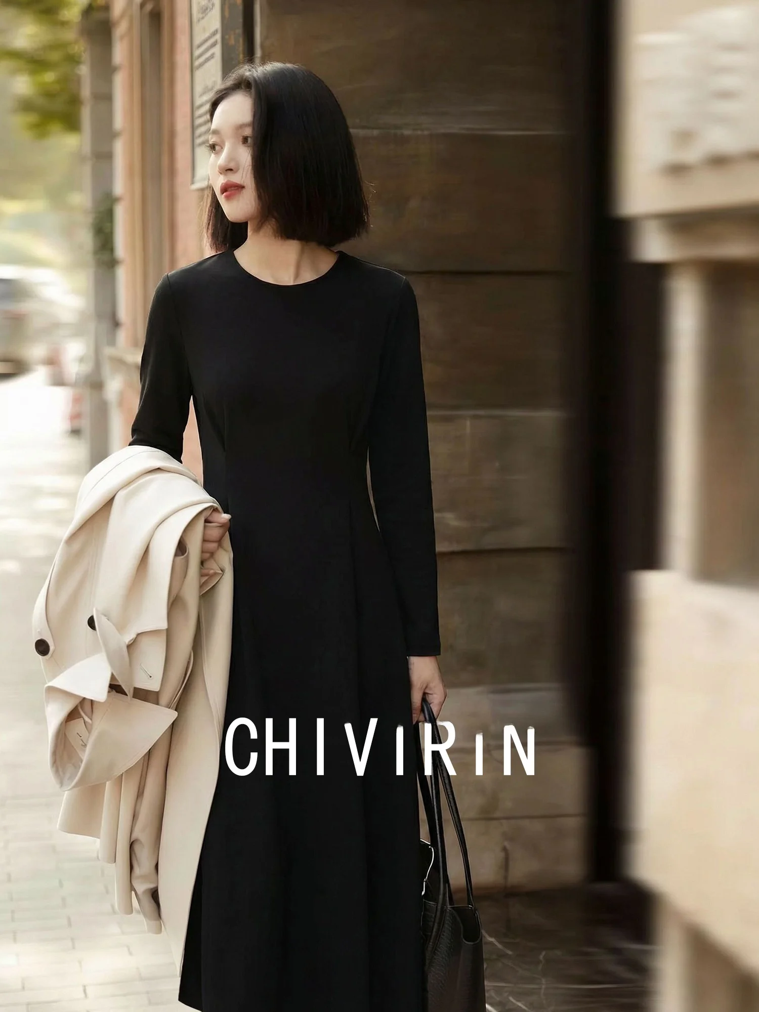 Ele Bla Midi Dr Long Sve round Ne Slimming Skirt Cotton Polyester Blend Spring 2026 Women's Faion Chivirin
Ele Bla Midi Dr Long Sve round Ne Slimming Skirt Cotton Polyester Blend Spring 2026 Women's Faion Chivirin