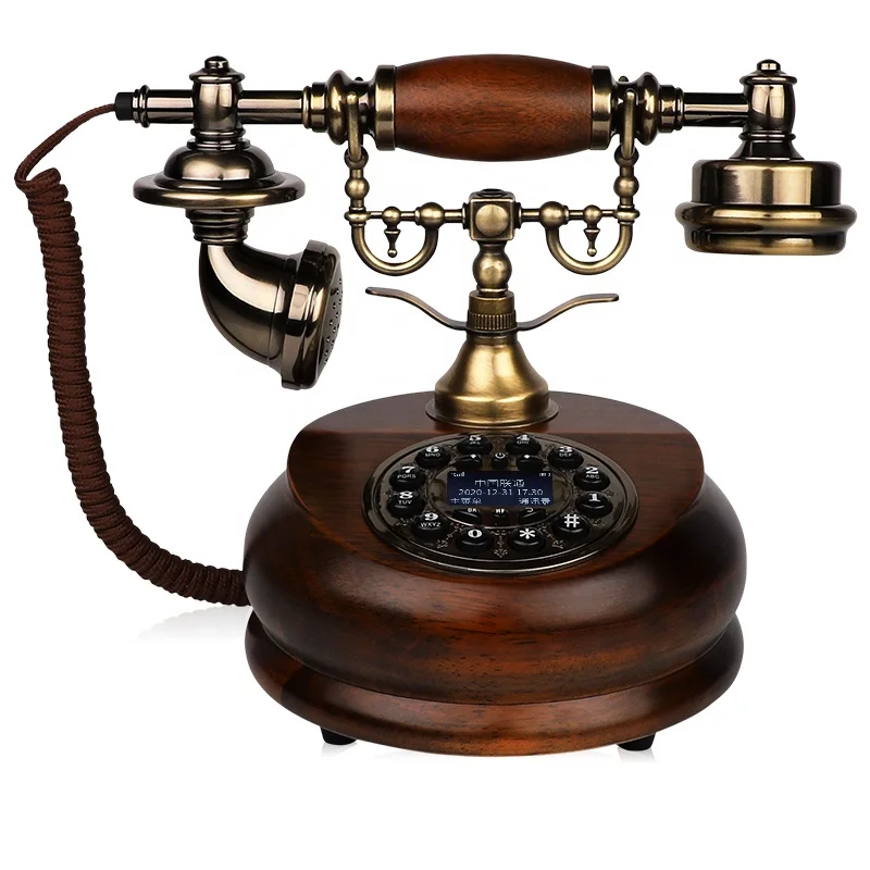Rubber Solid Wood Zinc Alloy Rotary Antique Landline with SIM Card Classic Vintage Telephone
Rubber Solid Wood Zinc Alloy Rotary Antique Landline with SIM Card Classic Vintage Telephone