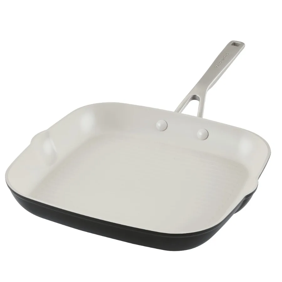 Hard Anodized 11.25 Inch Ceramic Nonstick Grill Pan Oven Safe to 500°F Matte Black
Hard Anodized 11.25 Inch Ceramic Nonstick Grill Pan Oven Safe to 500°F Matte Black
