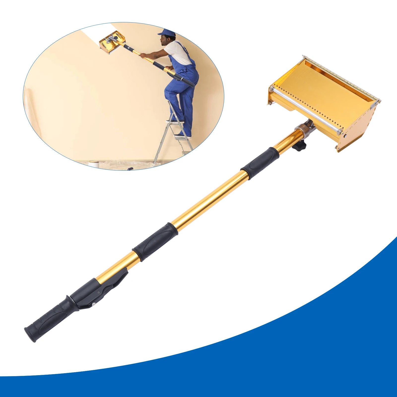 9.8'' Wall Finish Whitewash Flat Box Finishing Trowel Chalk Cazzuola Finishing with 40''-63.8'' Adjustable Handle Stainless
9.8'' Wall Finish Whitewash Flat Box Finishing Trowel Chalk Cazzuola Finishing with 40''-63.8'' Adjustable Handle Stainless