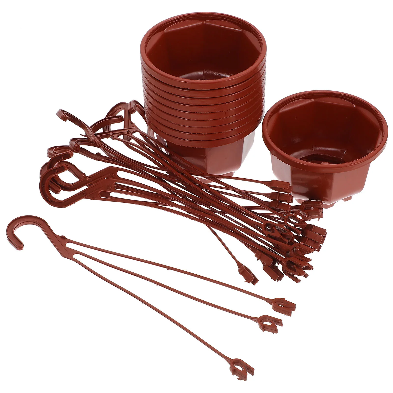 10Sets Durable Plastic Hanging Planters Indoor Outdoor Flower Pots Stylish Garden Decor Practical Gift Flower Container
10Sets Durable Plastic Hanging Planters Indoor Outdoor Flower Pots Stylish Garden Decor Practical Gift Flower Container