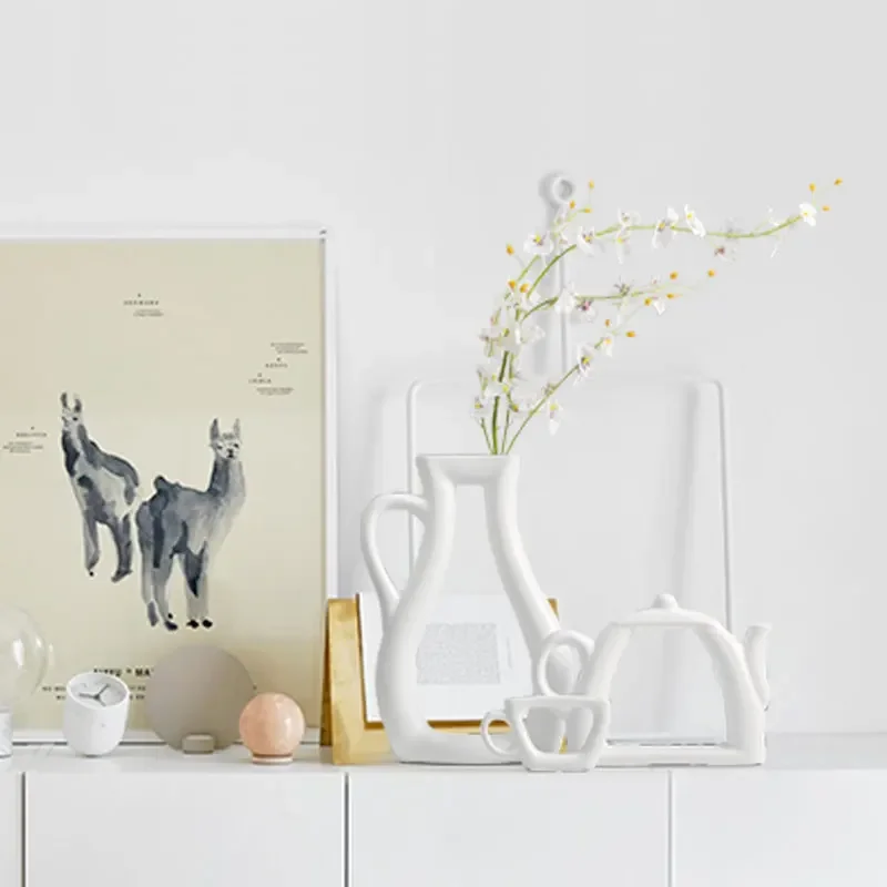 3pcs/set Nordic modern vase decoration creative living room study cabinet ceramic flower teapot WY60321
3pcs/set Nordic modern vase decoration creative living room study cabinet ceramic flower teapot WY60321
