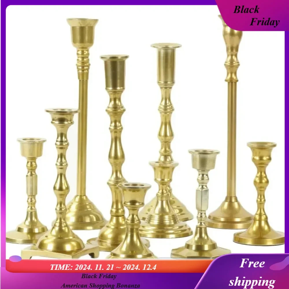 Gold Mixed Taper Holders, Set of 10, Mismatched Candlesticks Set, Bohemian Decorative
Gold Mixed Taper Holders, Set of 10, Mismatched Candlesticks Set, Bohemian Decorative