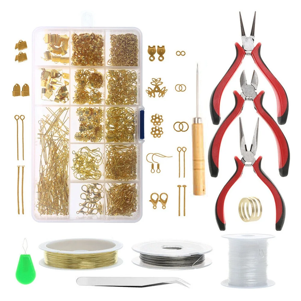 AOA-Jewelry Making DIY Bracelet Necklace Material Tool Pliers,Jewelry Set Getting Started,Bracelet,Earring Making Kit
AOA-Jewelry Making DIY Bracelet Necklace Material Tool Pliers,Jewelry Set Getting Started,Bracelet,Earring Making Kit