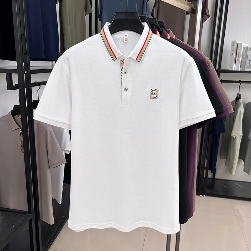 Men's Summer Golf Polo Shirt Short Sleeve High-End Design Ice Silk Embroidery Breathable Fashion T-Shirt for Casual Wear
Men's Summer Golf Polo Shirt Short Sleeve High-End Design Ice Silk Embroidery Breathable Fashion T-Shirt for Casual Wear