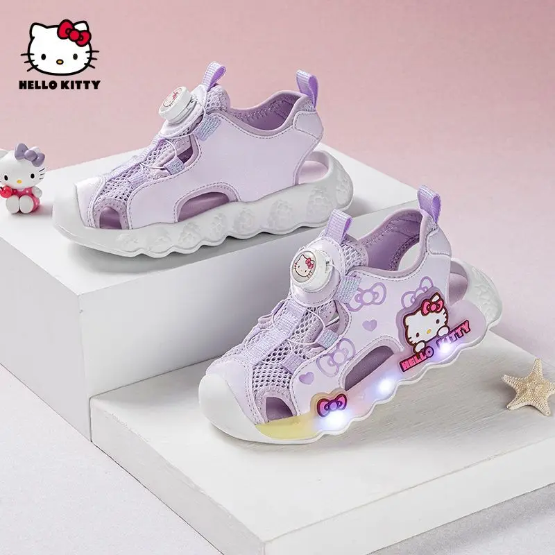 Girls Led Lighted Sandals Summer Sanrio Hello Kitty Children's Sports Beach Pink Purple Shoes Girls' Soft Non-Slip Shining Shoes
Girls Led Lighted Sandals Summer Sanrio Hello Kitty Children's Sports Beach Pink Purple Shoes Girls' Soft Non-Slip Shining Shoes