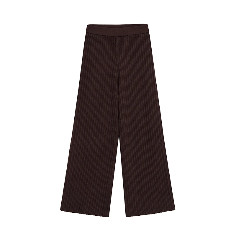 Fashion Hollow Out Knit Wide Leg Pants Women Elastic Waist Brown Casual Loose Trousers New 2025 pantalones
Fashion Hollow Out Knit Wide Leg Pants Women Elastic Waist Brown Casual Loose Trousers New 2025 pantalones