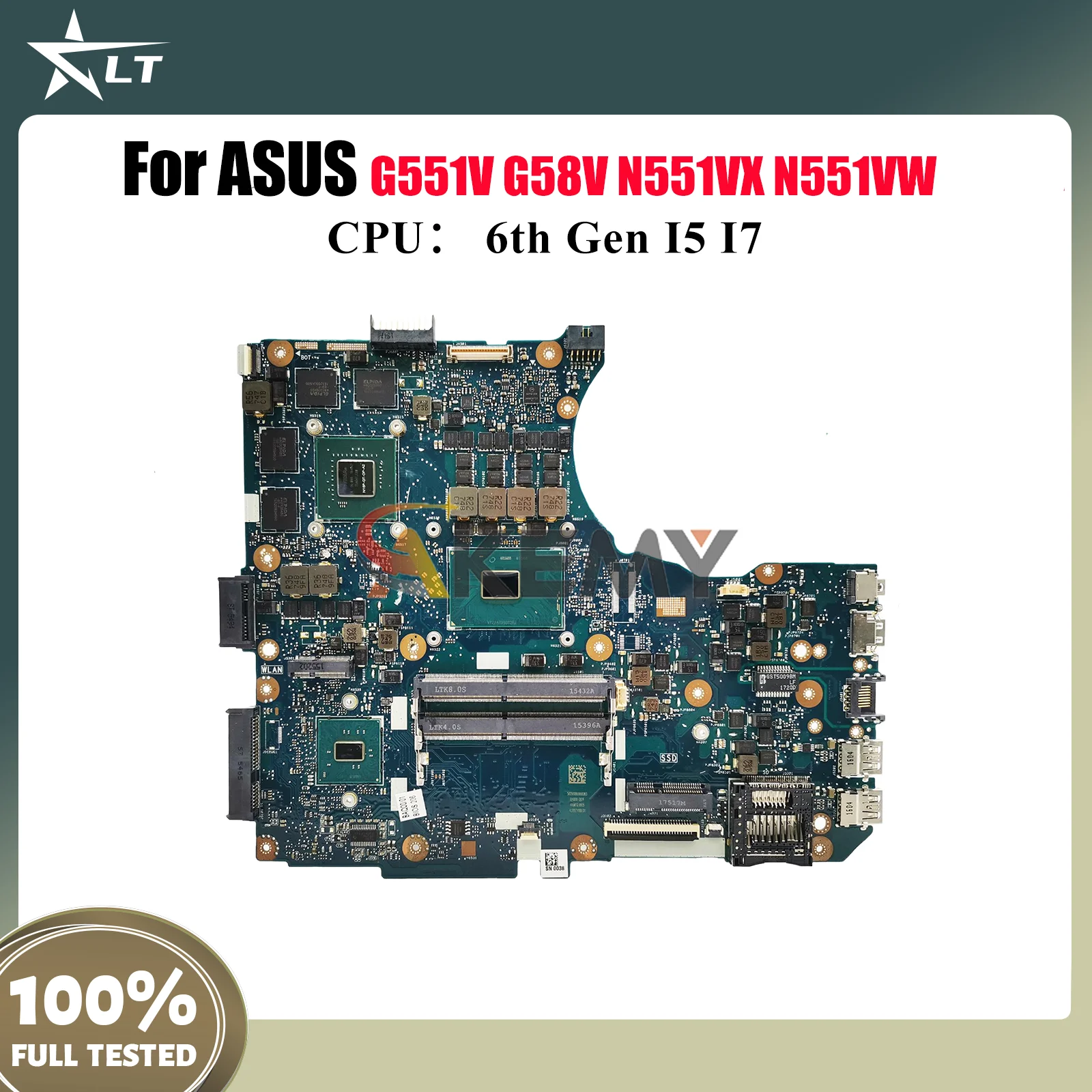 N551VW Laptop Motherboard For ASUS ROG G551V N551VW N551V N551VX G58V Notebook Mainboard With I5 I7 CPU 100% tests OK fast ship
N551VW Laptop Motherboard For ASUS ROG G551V N551VW N551V N551VX G58V Notebook Mainboard With I5 I7 CPU 100% tests OK fast ship
