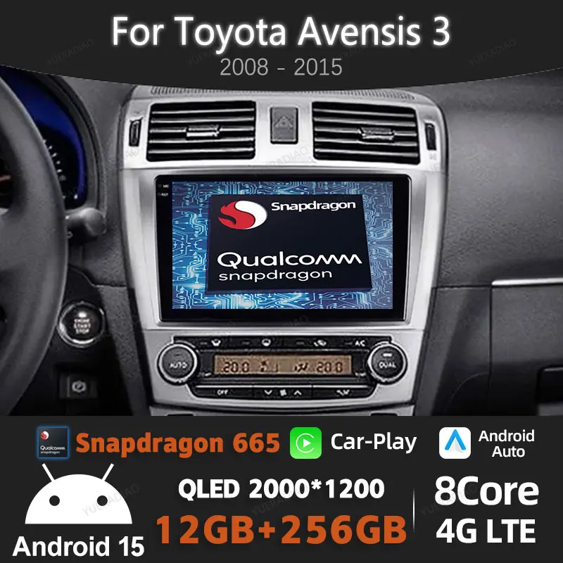 Автомобильный радиоприемник Android 15 для Toyota Avensis 3 2008-2015 Головное устройство GPS NAVI QLED 4G LTE 5G WIFI BT Мультимедийный видеоплеер Qualcomm
Автомобильный радиоприемник Android 15 для Toyota Avensis 3 2008-2015 Головное устройство GPS NAVI QLED 4G LTE 5G WIFI BT Мультимедийный видеоплеер Qualcomm
