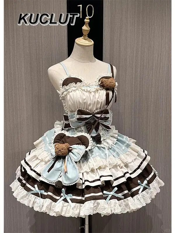 Lolita Style Sweet and Cute Fashion Elegant Spaghetti Strap Dress Casual Ball Gown Summer Short Dresses for Women 2025 Fashion
Lolita Style Sweet and Cute Fashion Elegant Spaghetti Strap Dress Casual Ball Gown Summer Short Dresses for Women 2025 Fashion
