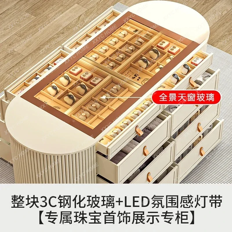 L Cream Style Cloakroom, Mid-island Table, Chest Of Drawers, Cabinet, Storage Cabinet, Modern Simple Jewelry Display Cabinet
L Cream Style Cloakroom, Mid-island Table, Chest Of Drawers, Cabinet, Storage Cabinet, Modern Simple Jewelry Display Cabinet