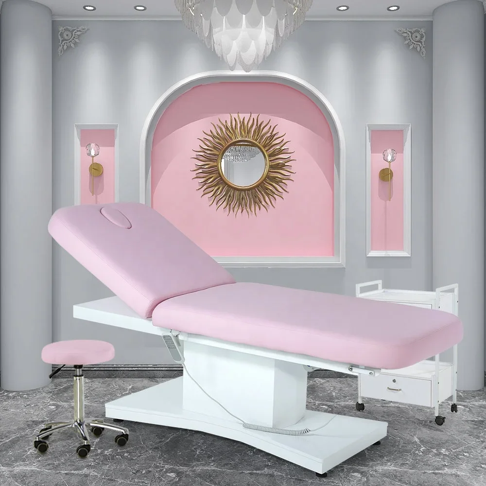 Luxury Spa Salon Furniture Body Treatment Eyelash 3 Electric Motor Extension Pink Facial Table De Massage Bed
Luxury Spa Salon Furniture Body Treatment Eyelash 3 Electric Motor Extension Pink Facial Table De Massage Bed