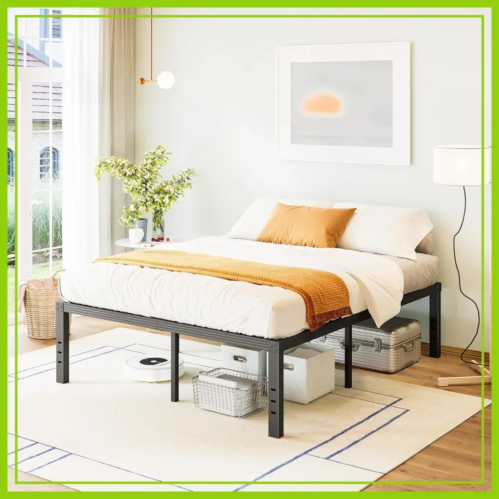 18 Inch Queen Metal Platform Bed Frame, Heavy Duty Steel Slats, No Box Spring Needed, Easy Assembly, Noise Free, Black
18 Inch Queen Metal Platform Bed Frame, Heavy Duty Steel Slats, No Box Spring Needed, Easy Assembly, Noise Free, Black