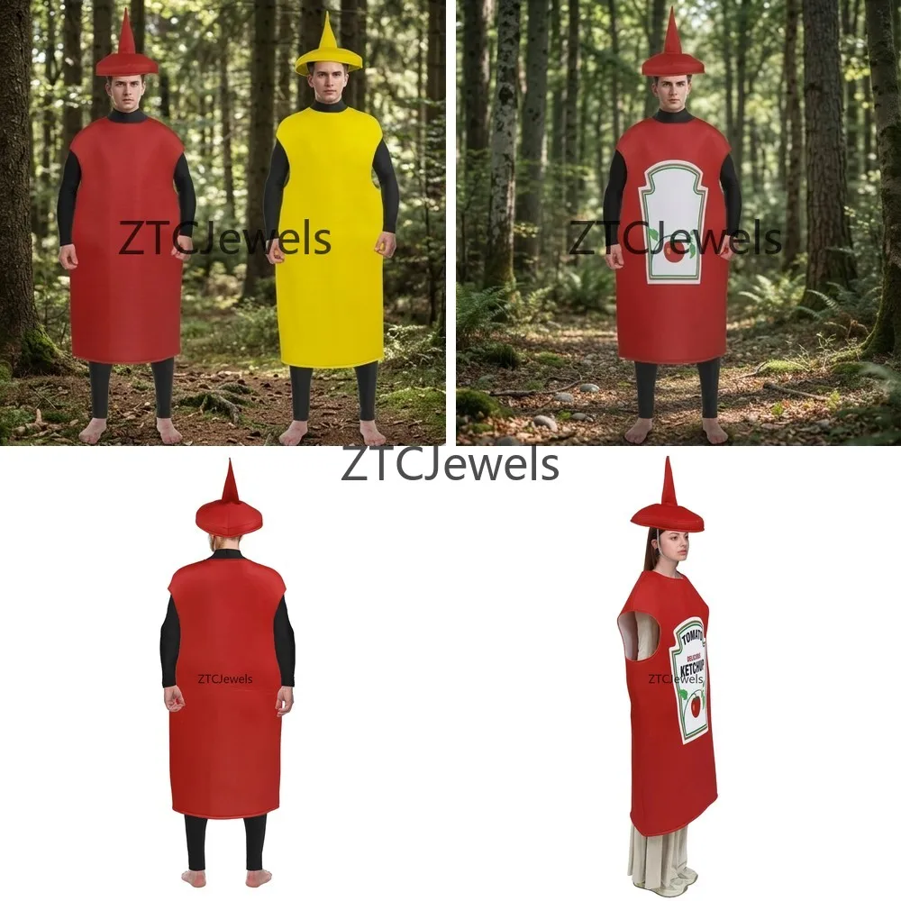 Funny Ketchup Bottle Cosplay Costume for Adults Unisex Halloween Carnival Party Fancy Dress Sauce Food Theme Stage Show Outfit
Funny Ketchup Bottle Cosplay Costume for Adults Unisex Halloween Carnival Party Fancy Dress Sauce Food Theme Stage Show Outfit