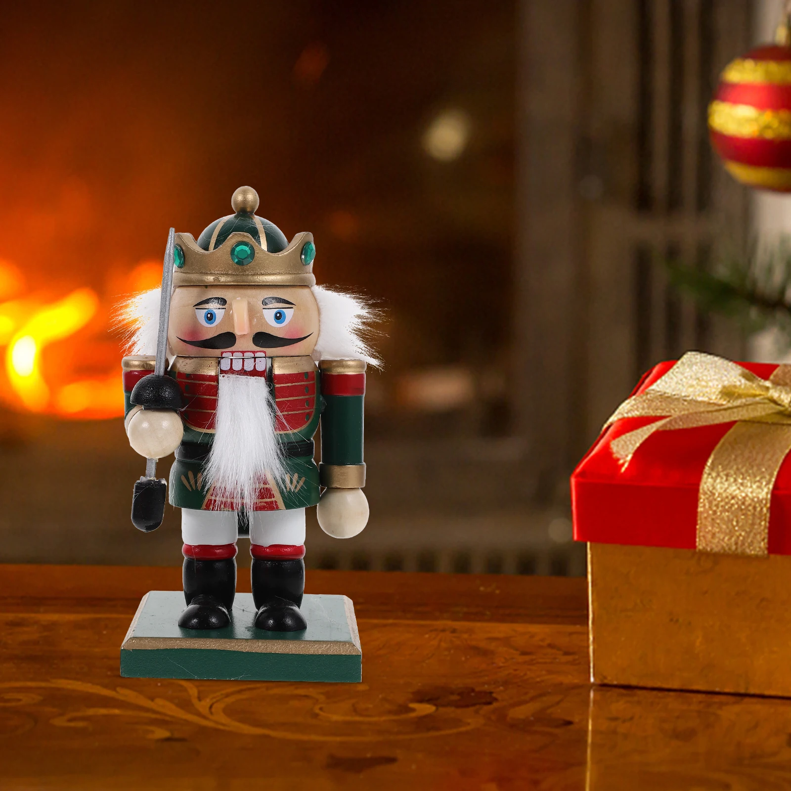 1pc Wooden Nutcracker Figure Christmas Soldier Ornament Holiday Desktop Decoration For Xmas Party Home Festival Indoor Display
1pc Wooden Nutcracker Figure Christmas Soldier Ornament Holiday Desktop Decoration For Xmas Party Home Festival Indoor Display