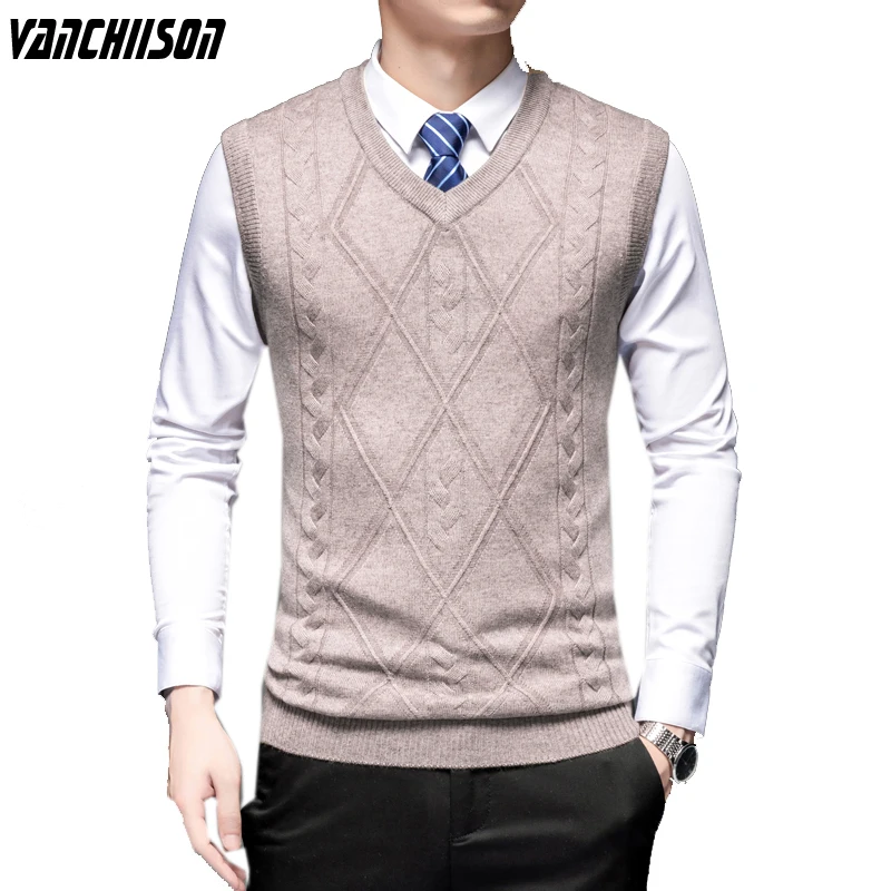 Men Wool Sweater Vest Tank Tops England Style V Neck Basic for Autumn Winter Sleeveless Knit Jumpers Fashion Casual 00023
Men Wool Sweater Vest Tank Tops England Style V Neck Basic for Autumn Winter Sleeveless Knit Jumpers Fashion Casual 00023