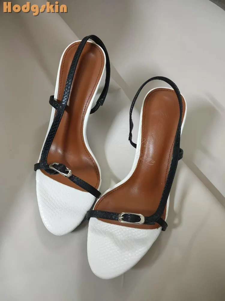 Metal Buckle Stilettos Sandals Round Open Toe Patchwork Shallow Thin High Heeled Slip-on 2025 New Summer Women Dress Shoes
Metal Buckle Stilettos Sandals Round Open Toe Patchwork Shallow Thin High Heeled Slip-on 2025 New Summer Women Dress Shoes