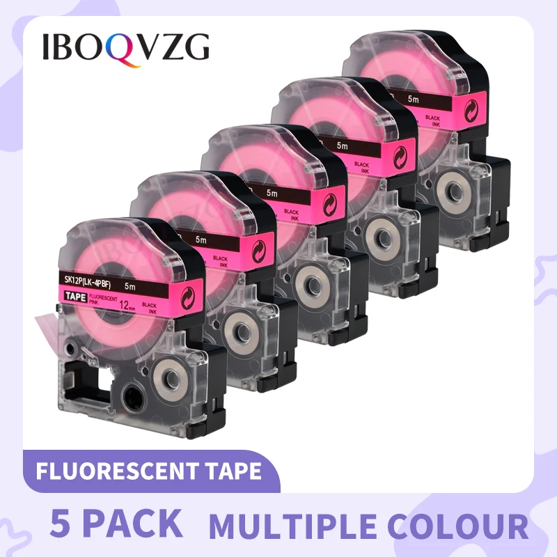 5PK IBOQVZG 12 мм флуоресцентная лента для этикеток SK12P SK12D SK12Y SK12G LK-4GBF для Epson SS12KW лента для Epson/King Jim Label Maker
5PK IBOQVZG 12 мм флуоресцентная лента для этикеток SK12P SK12D SK12Y SK12G LK-4GBF для Epson SS12KW лента для Epson/King Jim Label Maker