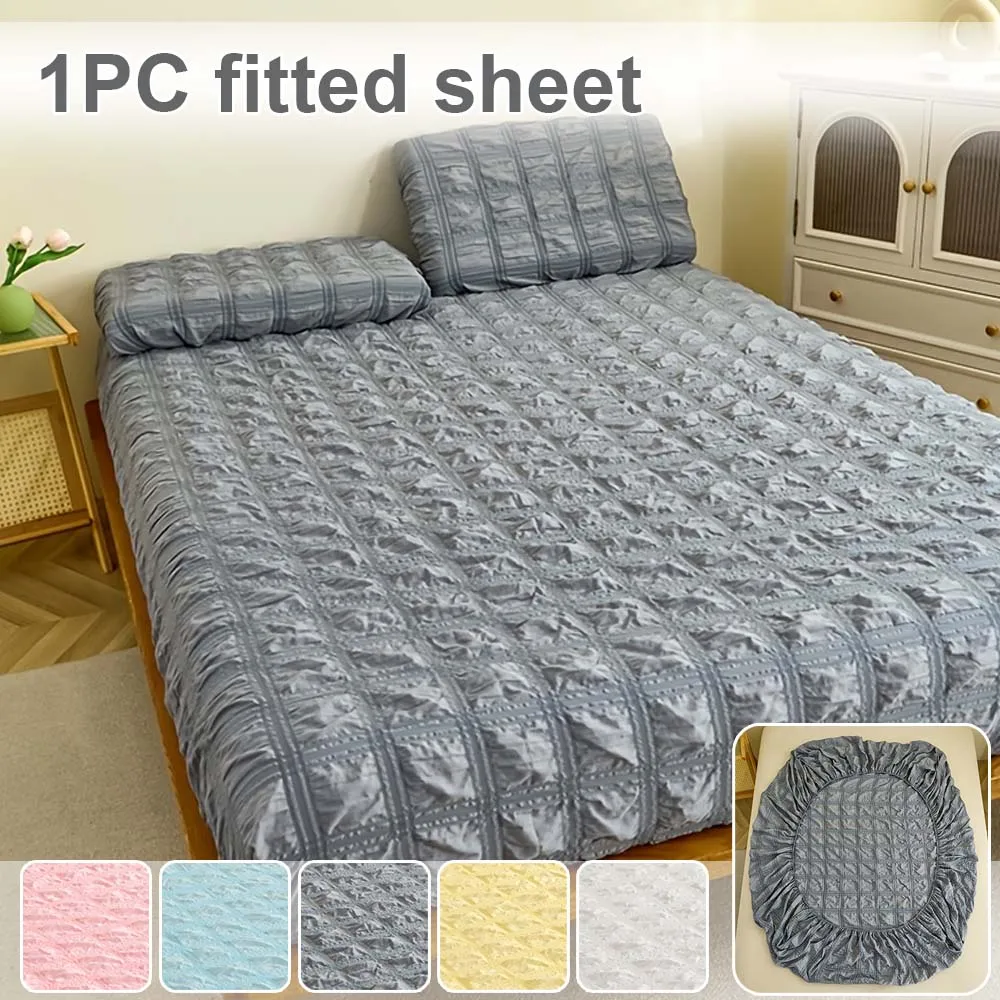 1PC Dustproof Fitted Sheet Jacquard Bubble Gauze Fabric Soft Skin-Friendly All Season Bed Covers for Home Hotel Bed Decoration
1PC Dustproof Fitted Sheet Jacquard Bubble Gauze Fabric Soft Skin-Friendly All Season Bed Covers for Home Hotel Bed Decoration