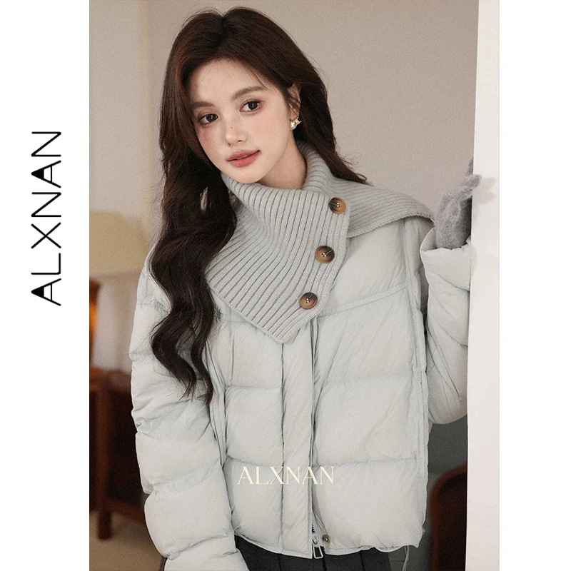 ALXNAN Women's Down Jacket 2026 Blue 90% Duck Padded Coats New Elegant Casual Loose-fit Warm Thick Puffer Outwear Female L59137
ALXNAN Women's Down Jacket 2026 Blue 90% Duck Padded Coats New Elegant Casual Loose-fit Warm Thick Puffer Outwear Female L59137