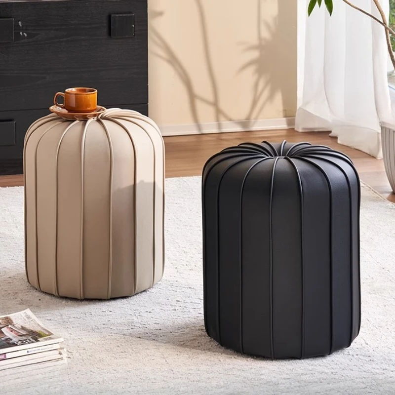 Leather light luxury living room small stool high-end sofa stool solid wood creative low stool
Leather light luxury living room small stool high-end sofa stool solid wood creative low stool