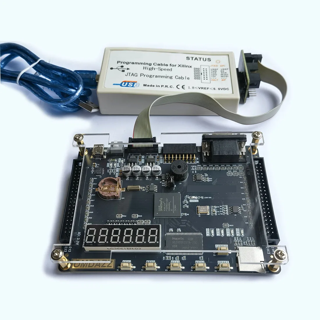 FPGA Development Board with VGA & SD Card Ports | For Spartan-6 XC6SLX16 Chip Learning and Projects
