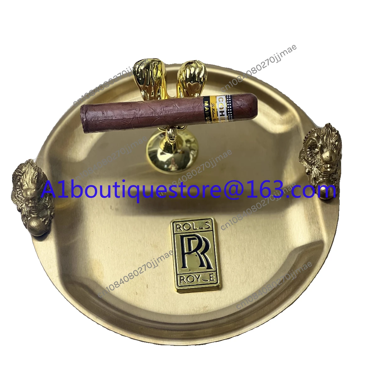 Ashtray R Logo Small Gold Statue Cigar Cylinder Bar Club Car Yacht Cigar Bar Mansion Decoration Ornaments
Ashtray R Logo Small Gold Statue Cigar Cylinder Bar Club Car Yacht Cigar Bar Mansion Decoration Ornaments