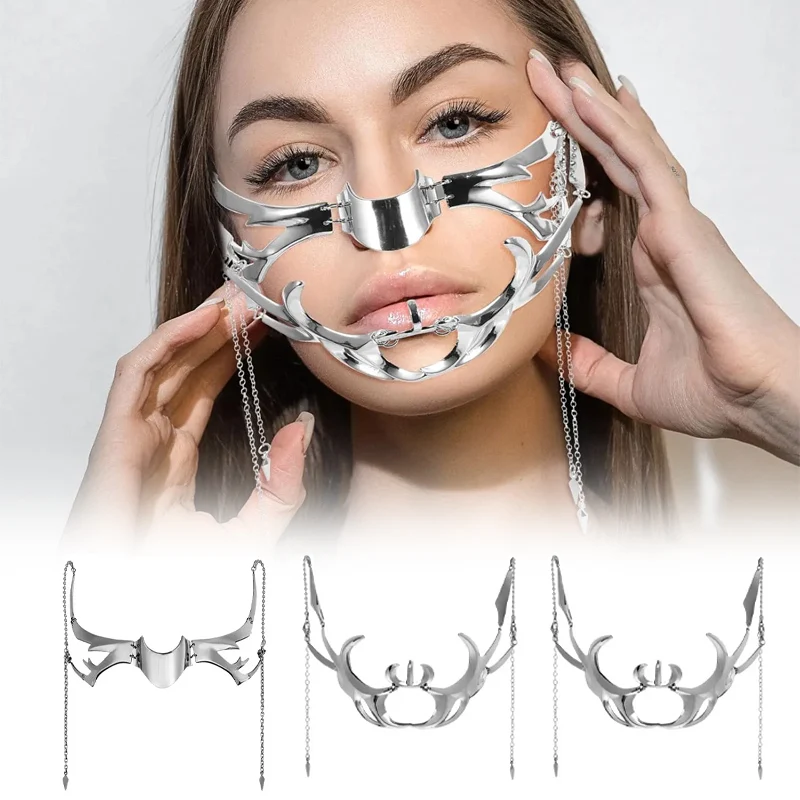 Steampunk Blood Blade Face Mask Cyberpunk Alien Lip Ring Facial Jewelry for Halloween Rave Cosplay Costume Party Decor
Steampunk Blood Blade Face Mask Cyberpunk Alien Lip Ring Facial Jewelry for Halloween Rave Cosplay Costume Party Decor