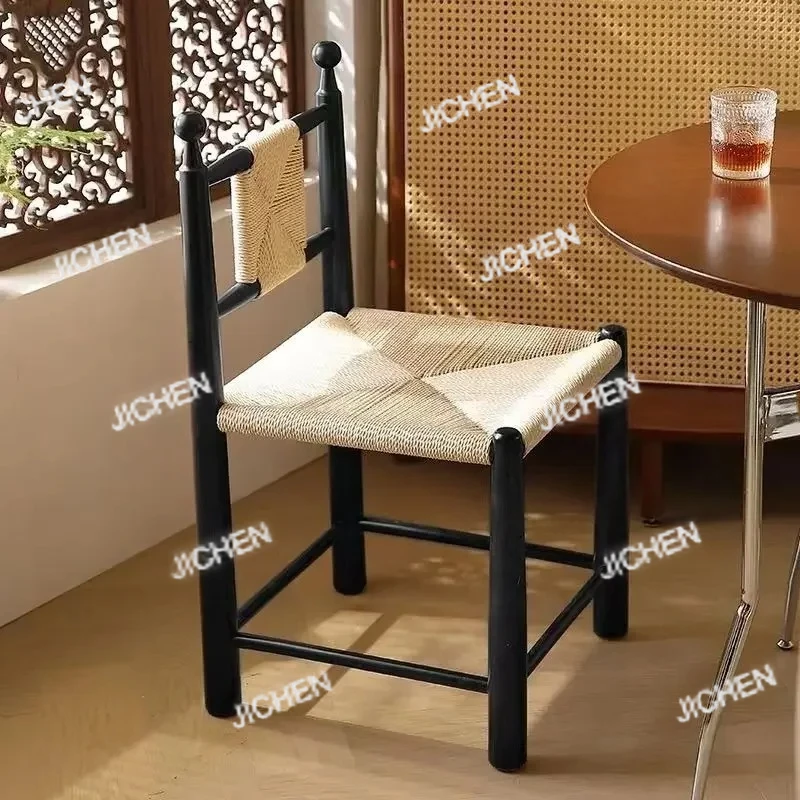 Solid Wood Living Room Dining Chair Backrest Rattan Breathable Dining Chair Study Office Chair Retro Furniture
Solid Wood Living Room Dining Chair Backrest Rattan Breathable Dining Chair Study Office Chair Retro Furniture