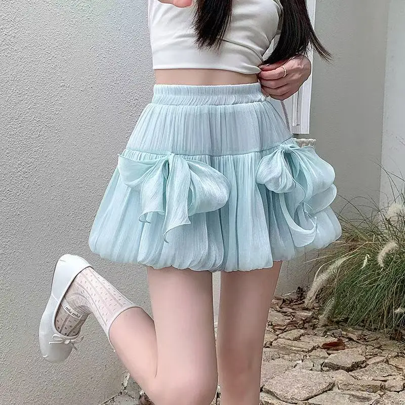 Flowing gauze flower bud short skirt for women in summer elastic high waist anti glare A-line fluffy pleated half body skirt
Flowing gauze flower bud short skirt for women in summer elastic high waist anti glare A-line fluffy pleated half body skirt