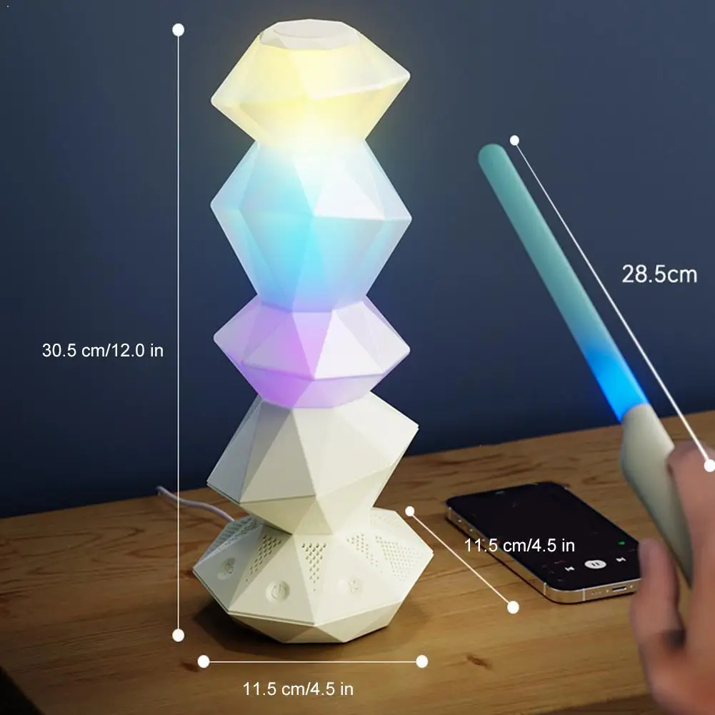 Кристальные Bluetooth-колонки с синхронизацией музыки, 3D-дизайном, светодиодной подсветкой и управлением Magic Wand для домашнего декора
Кристальные Bluetooth-колонки с синхронизацией музыки, 3D-дизайном, светодиодной подсветкой и управлением Magic Wand для домашнего декора