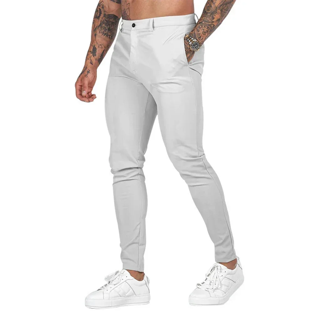 Autumn Men's Casual Formal Pants Button Stretch Skinny Slim Fit Joggers Pants Sport Workout Trousers Leggings Pencil Pants
Autumn Men's Casual Formal Pants Button Stretch Skinny Slim Fit Joggers Pants Sport Workout Trousers Leggings Pencil Pants