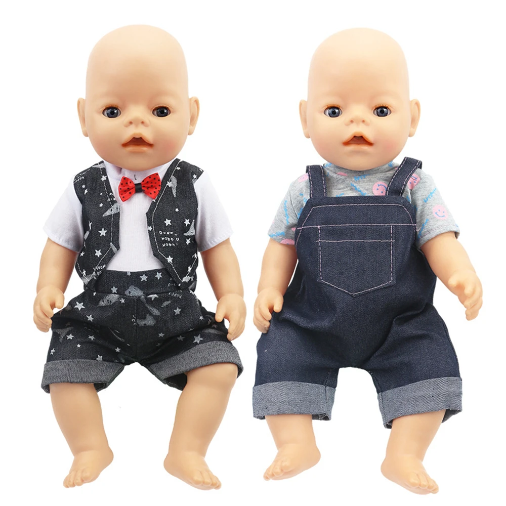 43 cm Doll Denim Rompers for 17Inch Dolls Baby Born Doll Overall Spring Autumn Clothes on A Doll Baby Children's Festive Gifts
43 cm Doll Denim Rompers for 17Inch Dolls Baby Born Doll Overall Spring Autumn Clothes on A Doll Baby Children's Festive Gifts