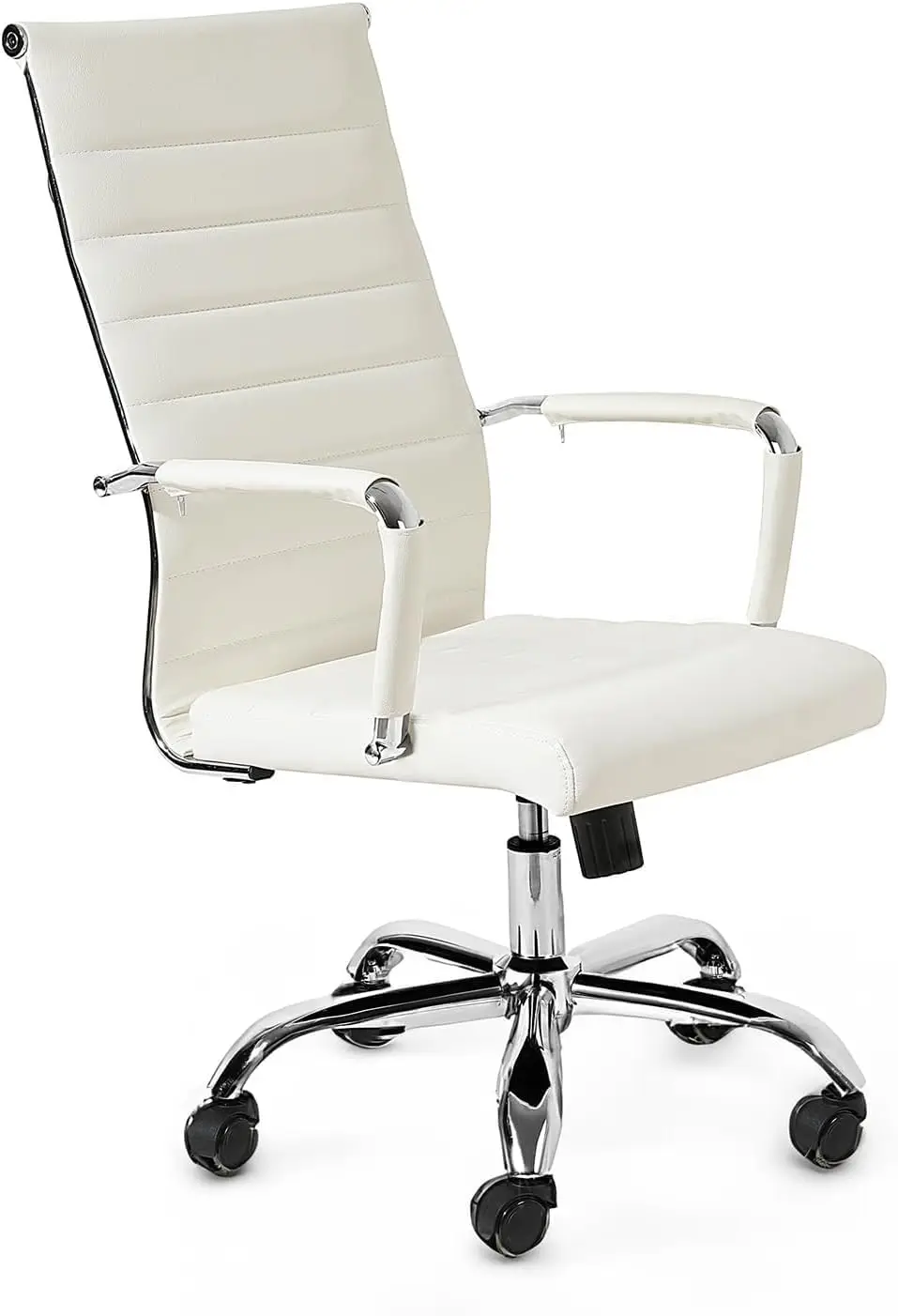 High-Ba Ribbed Executive Office Desk Chair With Ergonomic Lumbar Support, Swivel Casters, Multi-Surface Wheels For Office,
High-Ba Ribbed Executive Office Desk Chair With Ergonomic Lumbar Support, Swivel Casters, Multi-Surface Wheels For Office,