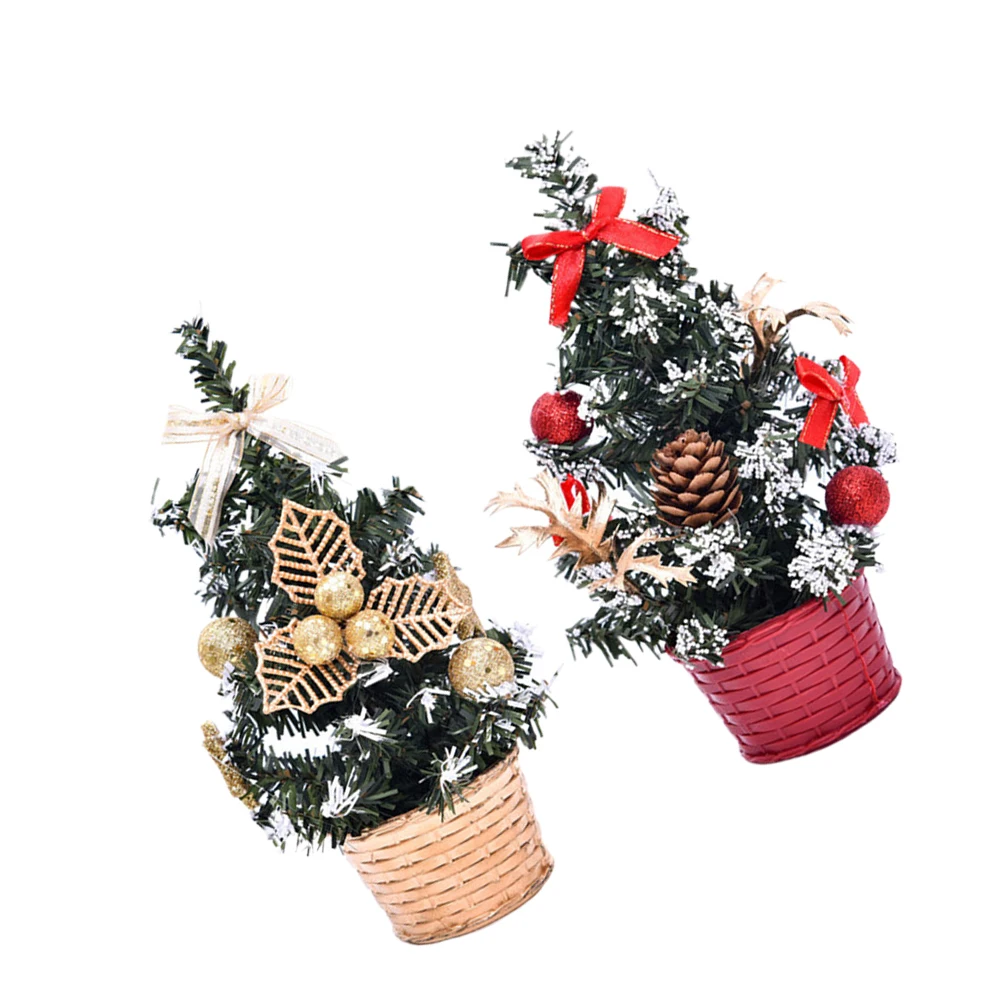 2 Pcs Christmas Ornaments Desktop Decor Mini Xmas Trees for Bedroom Room Party Festive Atmosphere Gifts
2 Pcs Christmas Ornaments Desktop Decor Mini Xmas Trees for Bedroom Room Party Festive Atmosphere Gifts