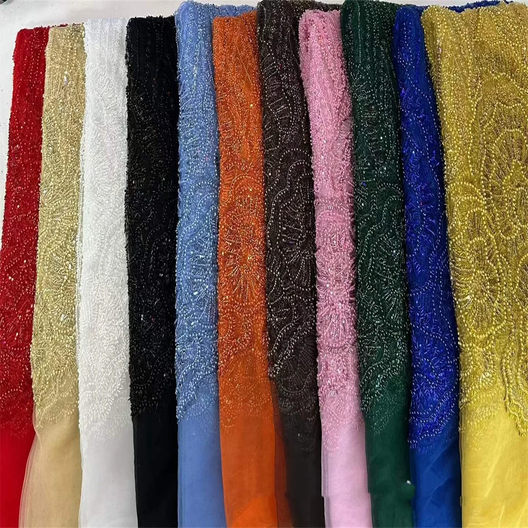 11 Color Luxury Dense Embroidered Tube Sequin Floral Fabric Evening Dress Bridal Gown DIY Costume Apparel Beaded Lace Material
11 Color Luxury Dense Embroidered Tube Sequin Floral Fabric Evening Dress Bridal Gown DIY Costume Apparel Beaded Lace Material