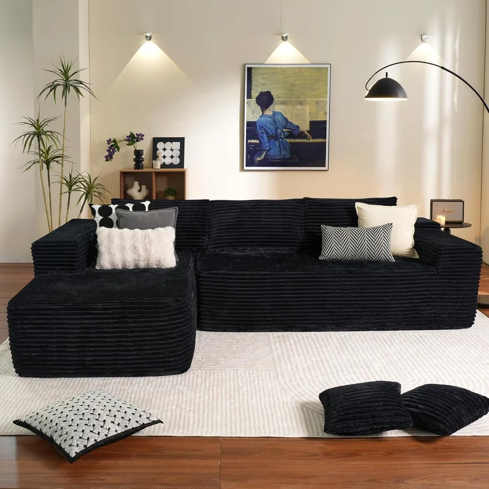 104" Cloud Sectional Couch with L-Shape Chaise,Modern Modular Sofa with Deep Seat, Upholstered Couches ,No Assembly Required
104" Cloud Sectional Couch with L-Shape Chaise,Modern Modular Sofa with Deep Seat, Upholstered Couches ,No Assembly Required