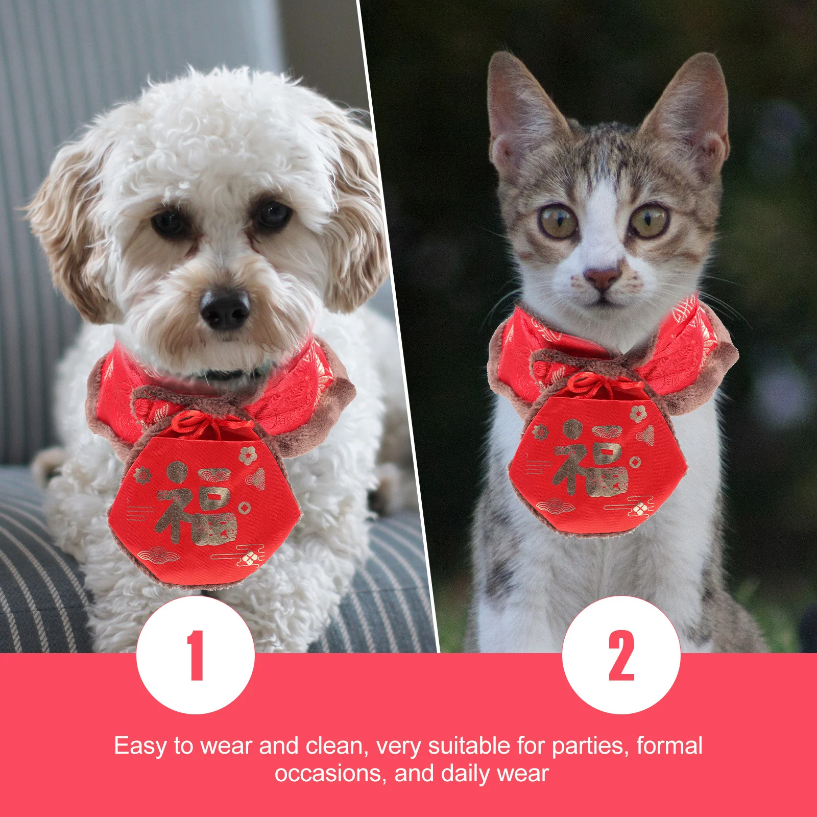 New Year Warm Pet Cape Breathable Lightweight Cloak for Dogs Cats Festival Party Outfit New Year Pet Cape Dogs Suit
New Year Warm Pet Cape Breathable Lightweight Cloak for Dogs Cats Festival Party Outfit New Year Pet Cape Dogs Suit