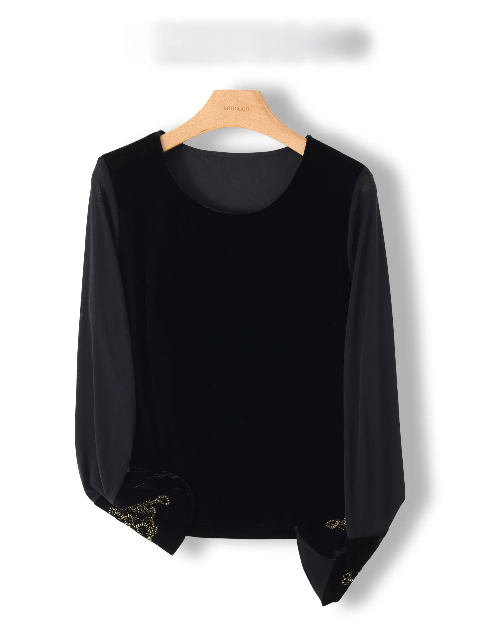 Elegant Chinese Style Embroidered Gold Velvet Long Sleeve Women's Base Shirt Q Product Straight Cut Breathable Comfortable
Elegant Chinese Style Embroidered Gold Velvet Long Sleeve Women's Base Shirt Q Product Straight Cut Breathable Comfortable