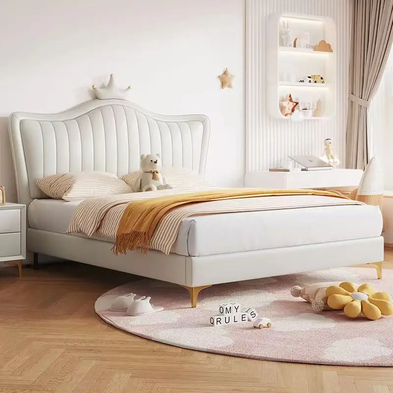 Xiangling Modern Cream Style Children's Princess Bed French White Crown Tufted Leather Upholstery Wood Frame 1.2-1.5m Sizes
Xiangling Modern Cream Style Children's Princess Bed French White Crown Tufted Leather Upholstery Wood Frame 1.2-1.5m Sizes