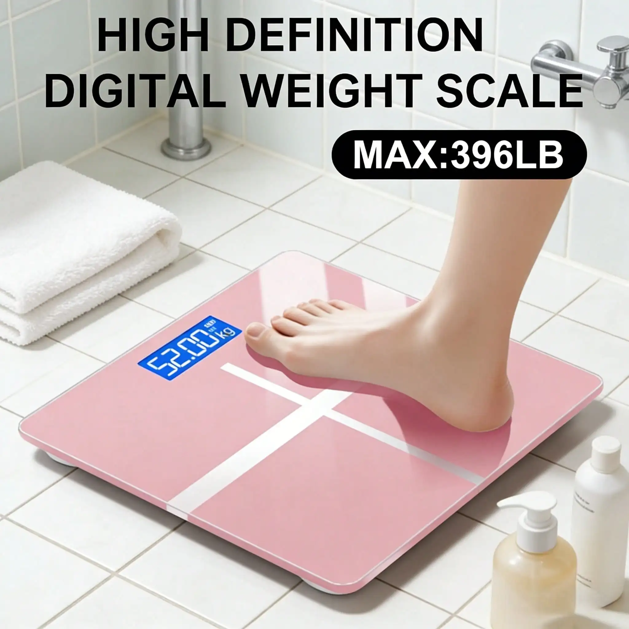 Omnliy High Definition Digital Weight Scale - Large LCD Display, Battery-Powered, Max 180kg/396.8lb, Home Bathroom Scale For Accurate Body Weight Measurement, Battery Not Included, 26x26cm/10.23x10.23inch, Bathroom Scale|Modern Weight Scale|Battery Powere
Omnliy High Definition Digital Weight Scale - Large LCD Display, Battery-Powered, Max 180kg/396.8lb, Home Bathroom Scale For Accurate Body Weight Measurement, Battery Not Included, 26x26cm/10.23x10.23inch, Bathroom Scale|Modern Weight Scale|Battery Powere