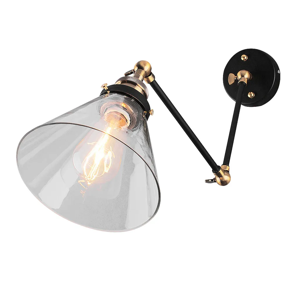 Wall Light Fixtures Swing Arm Wall Lamp Design Easy Install Bright Light Iron Glass Construction for Living Room
Wall Light Fixtures Swing Arm Wall Lamp Design Easy Install Bright Light Iron Glass Construction for Living Room
